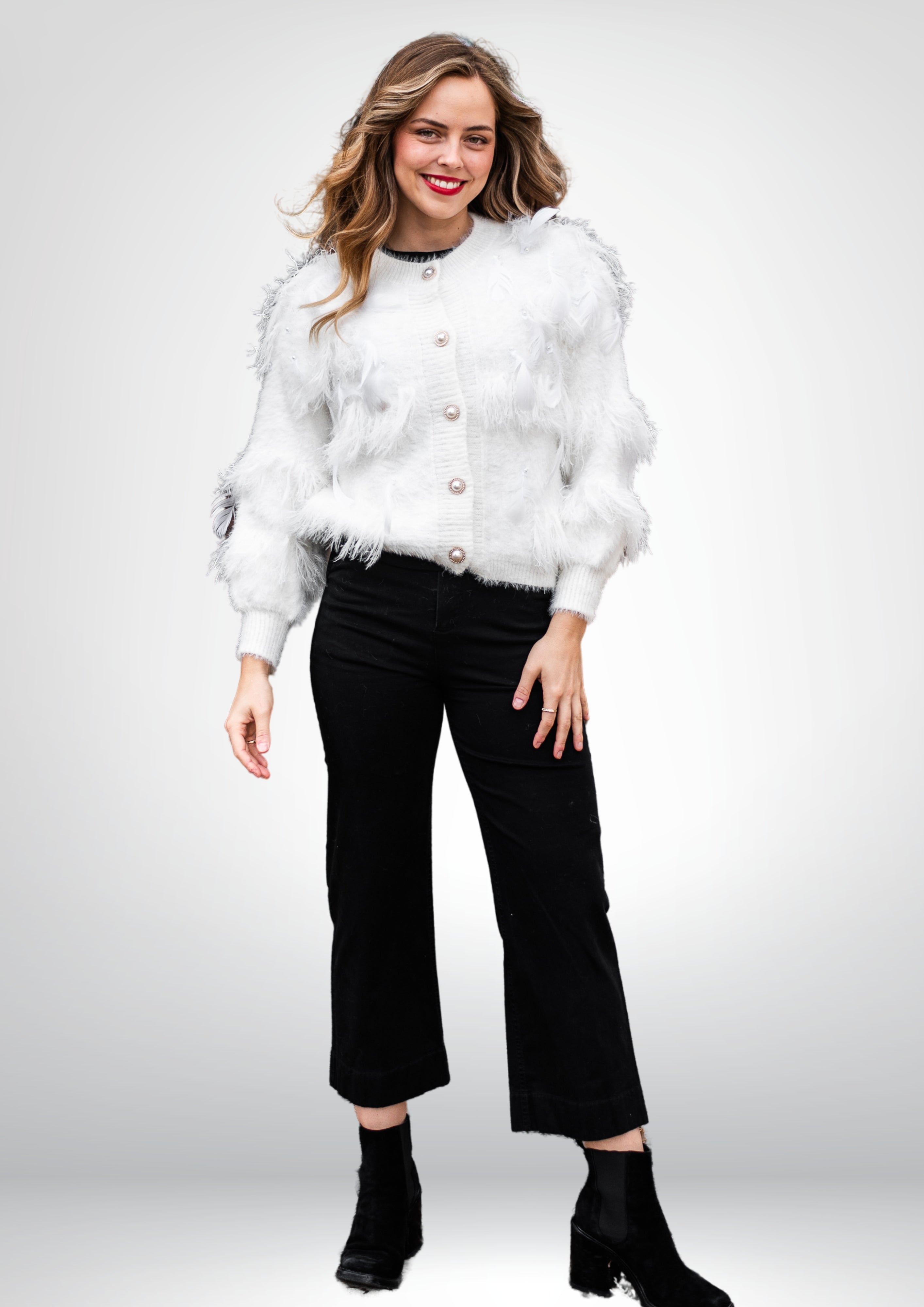 Roxanne Soft Cardi Snow