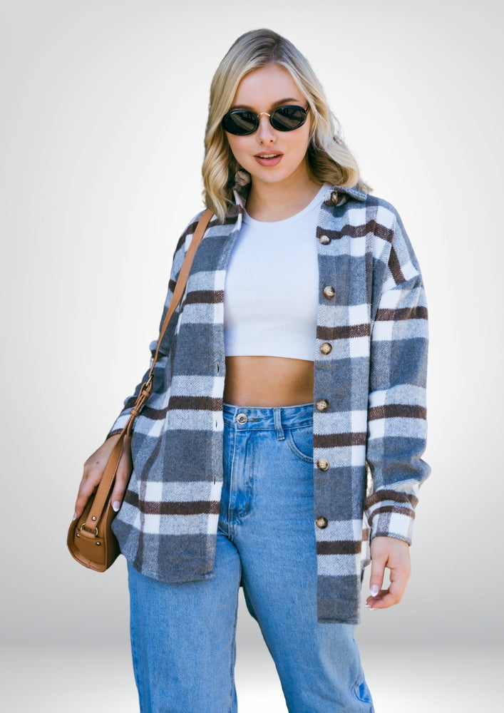 Elliot Shacket | Brown Check