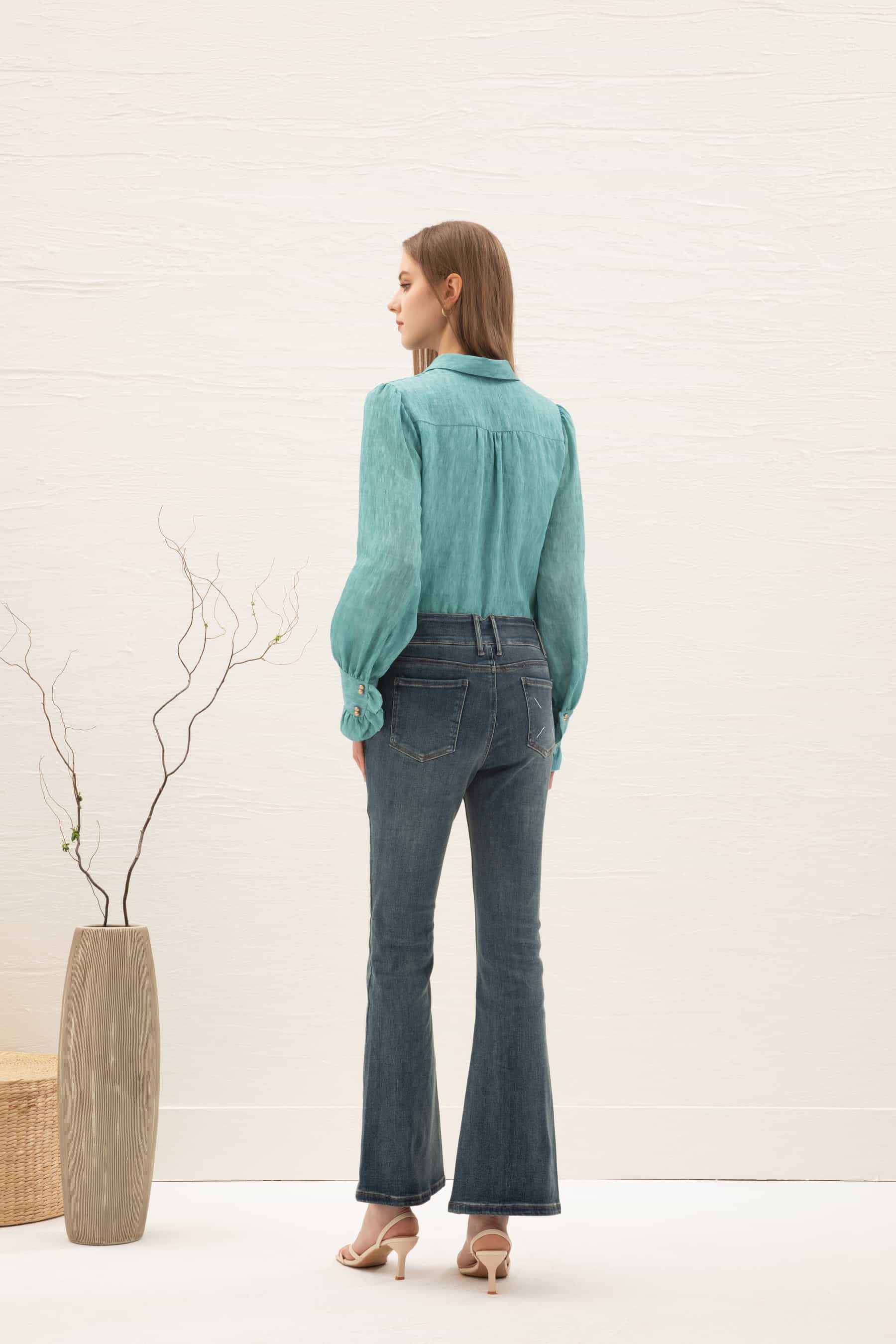 GDS Scarlette Blouse | Nile Blue BLOUSES autumn-winter BLOUSES BLUE BRUNCH CASUAL Catch GDS L M S SALE WORK XL XS