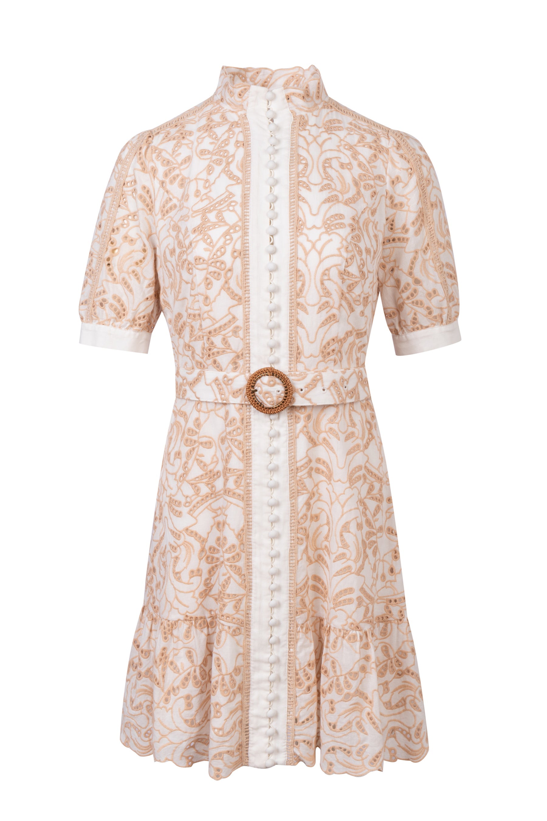 GDS Naomi Belted Short Dress | Beige