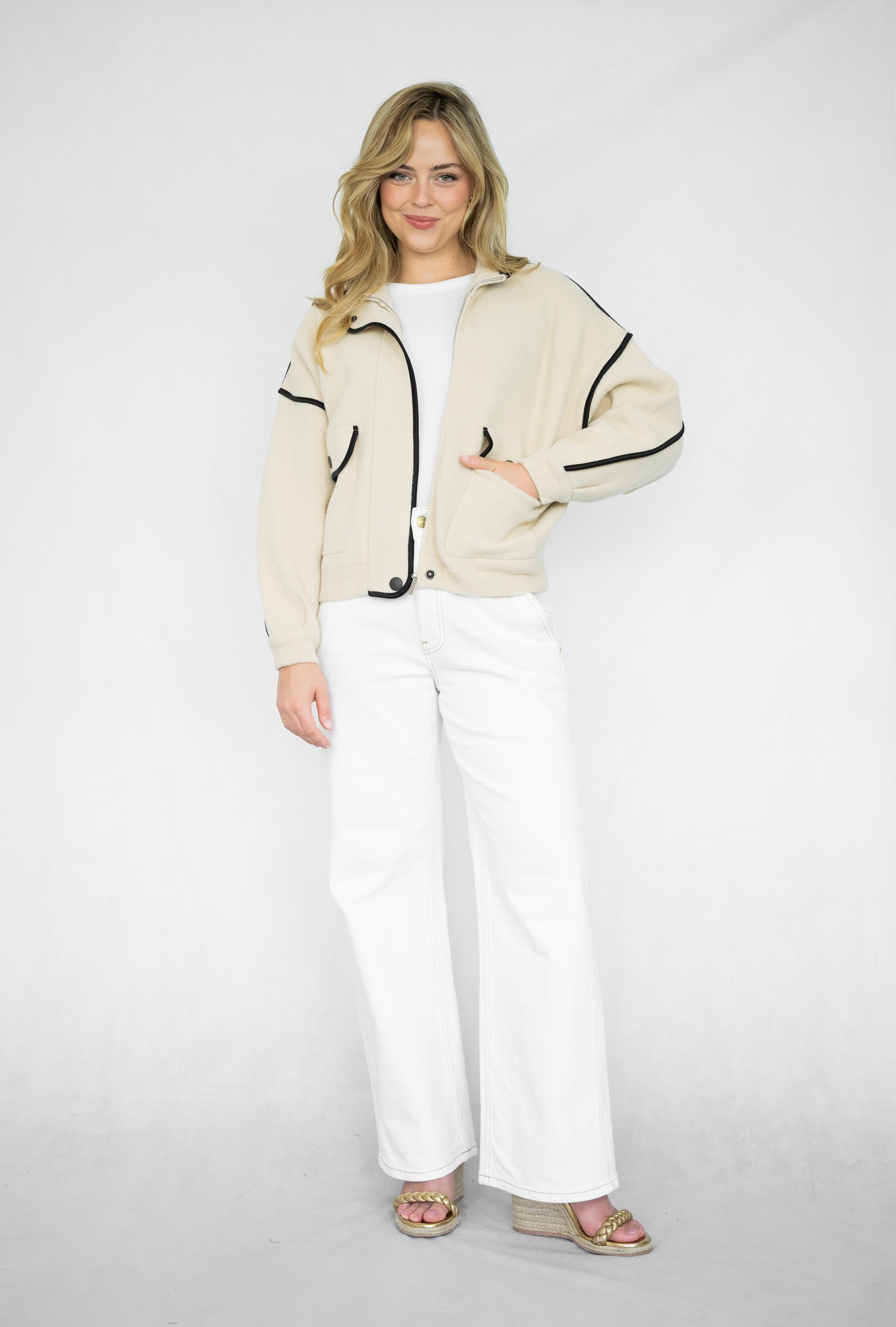Aspen Jacket | Beige - Blk