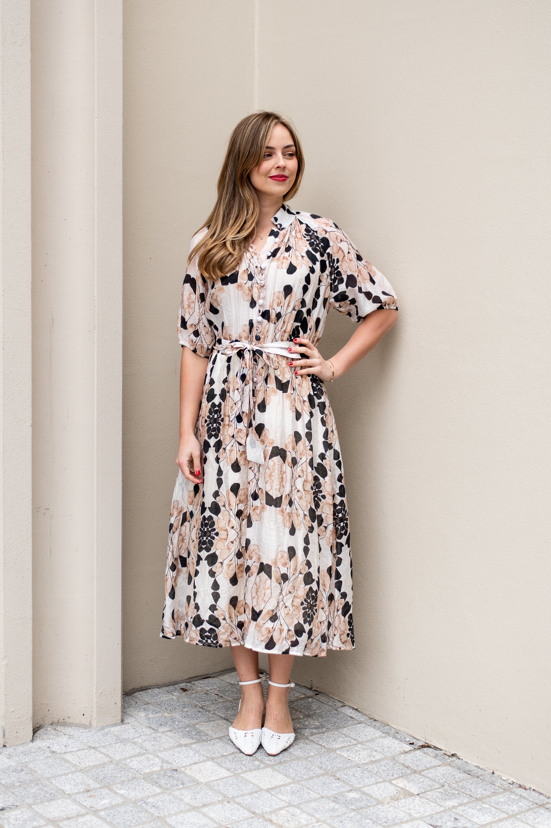 Isabella Dress | Beige