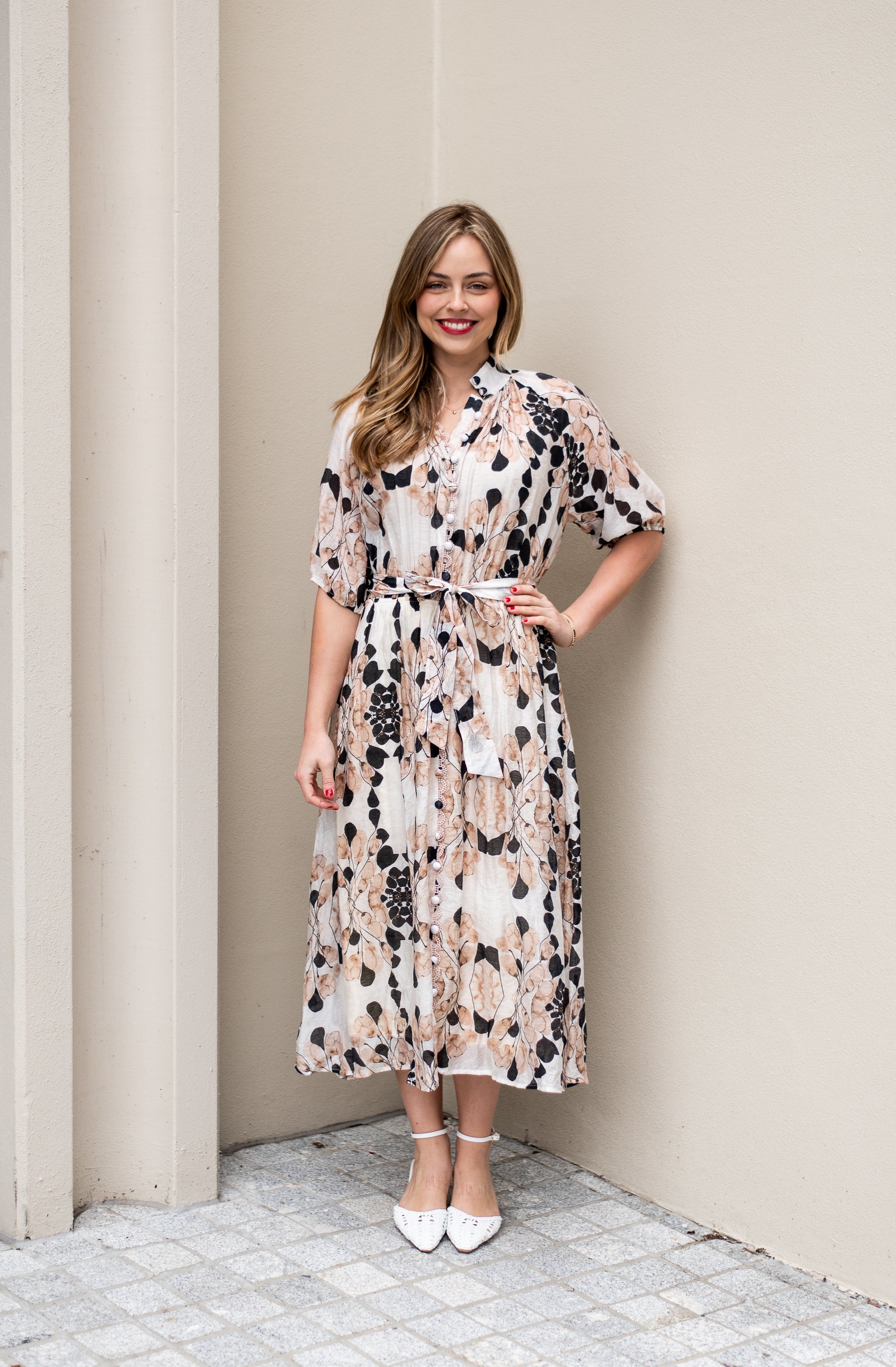 Isabella Dress | Beige