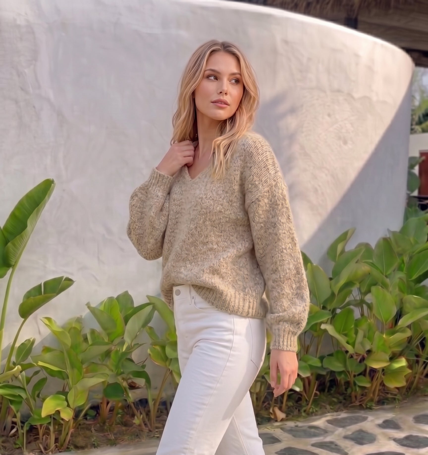 Malena Knit Jumper | Beige