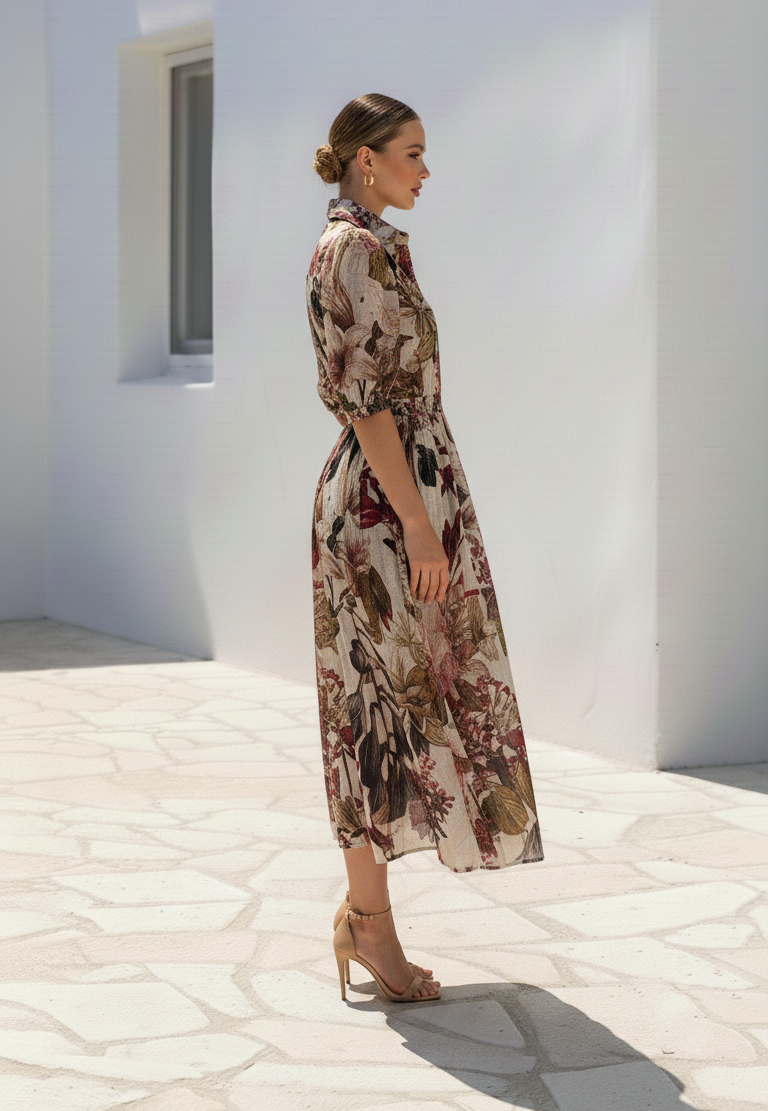 Botanical Shirt Dress | Floral