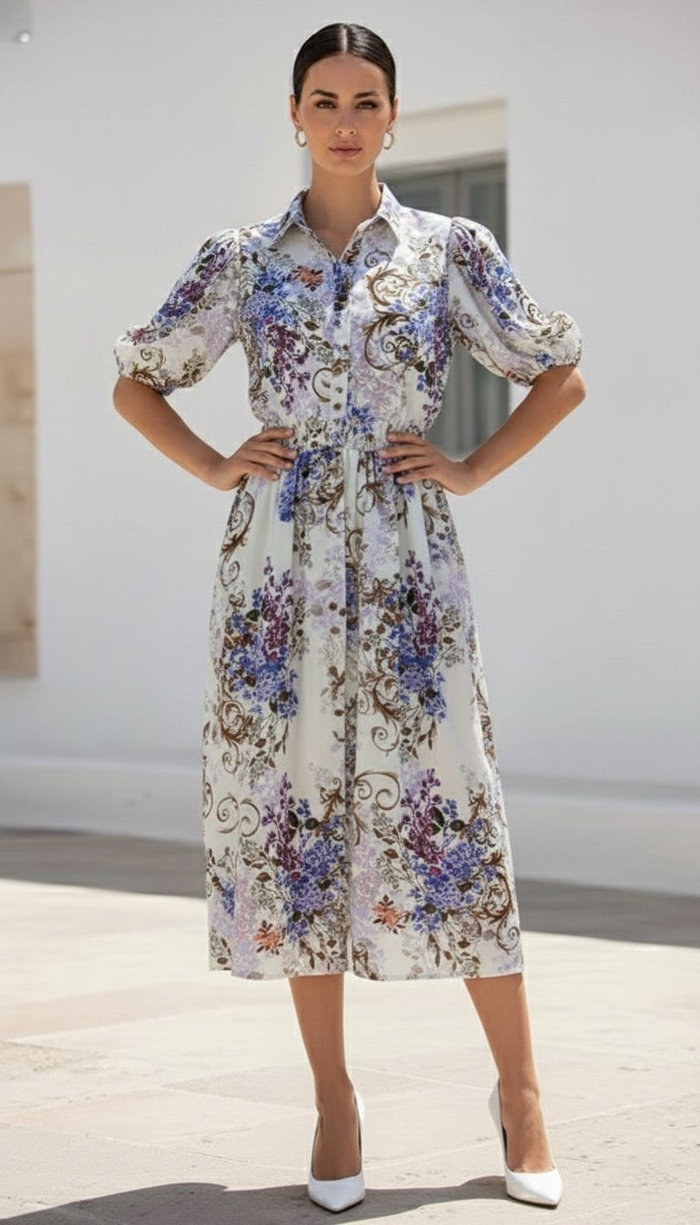 Avalee Dress | White Floral