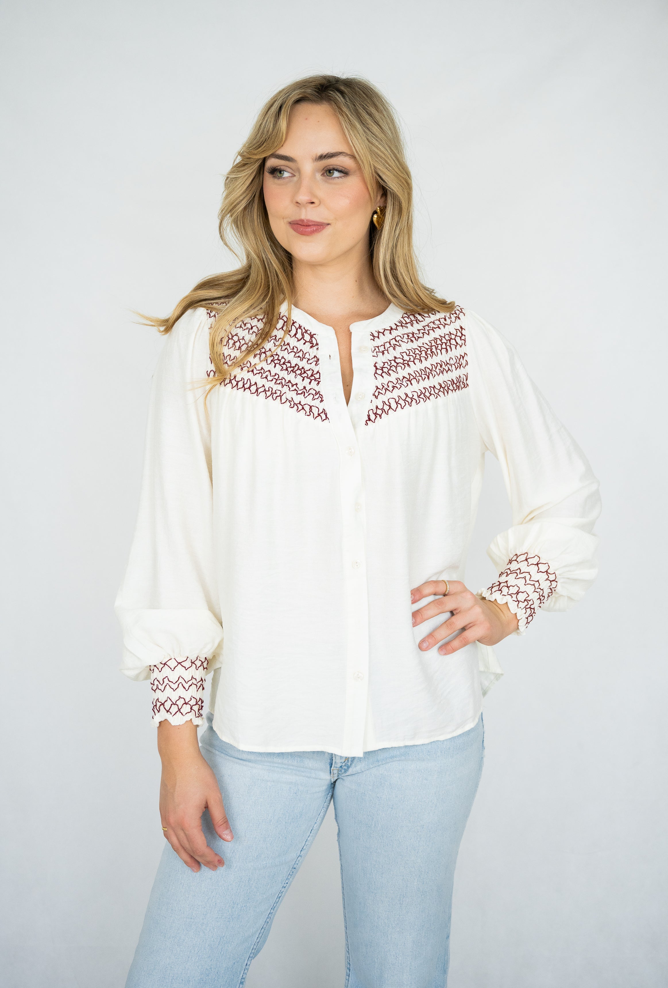 Indie Blouse | Crm-Red