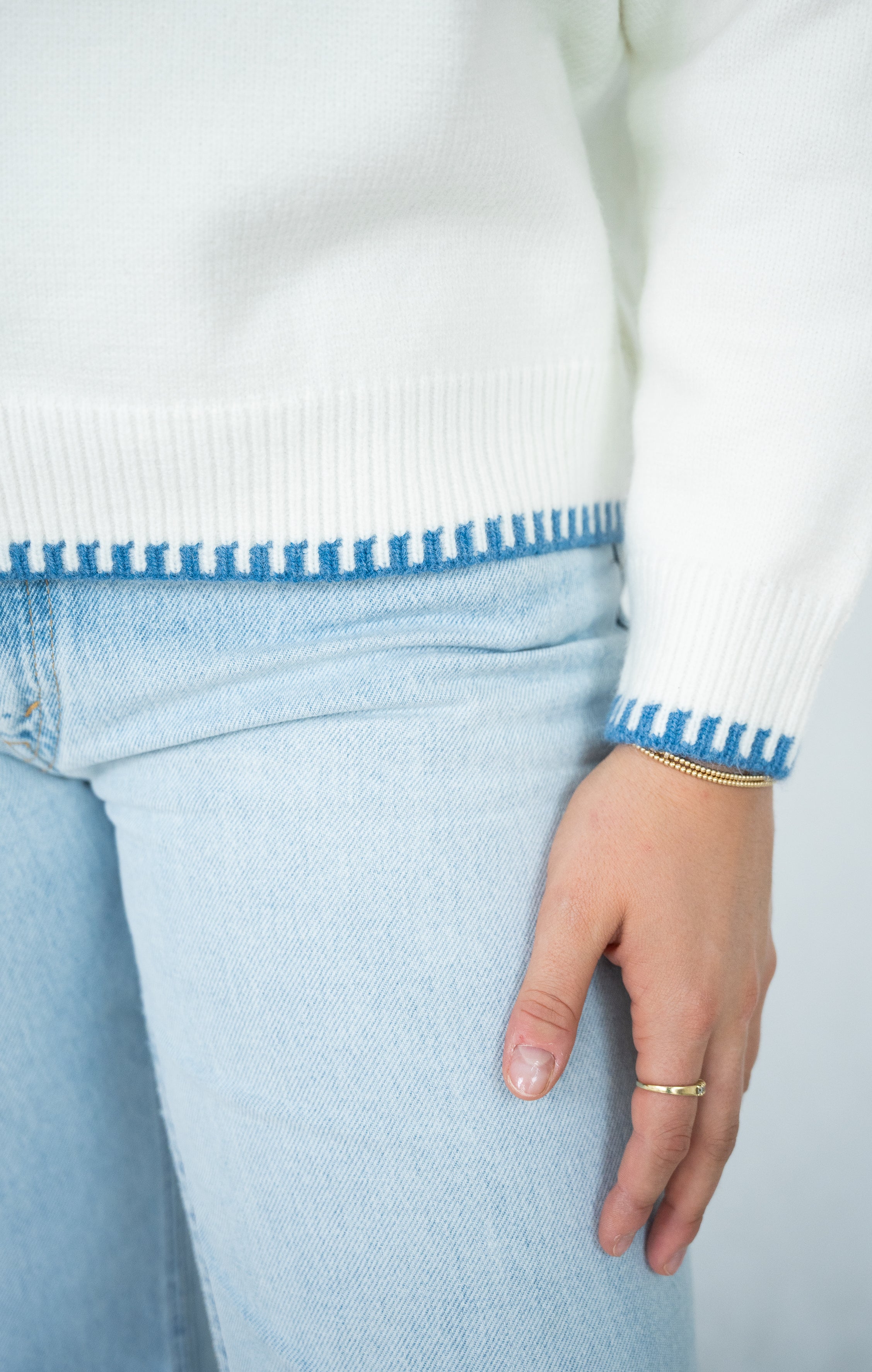 Marina Jumper | White- Blue