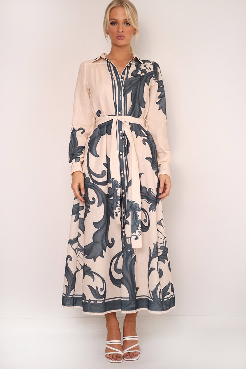 Melody Linen Dress | Beige