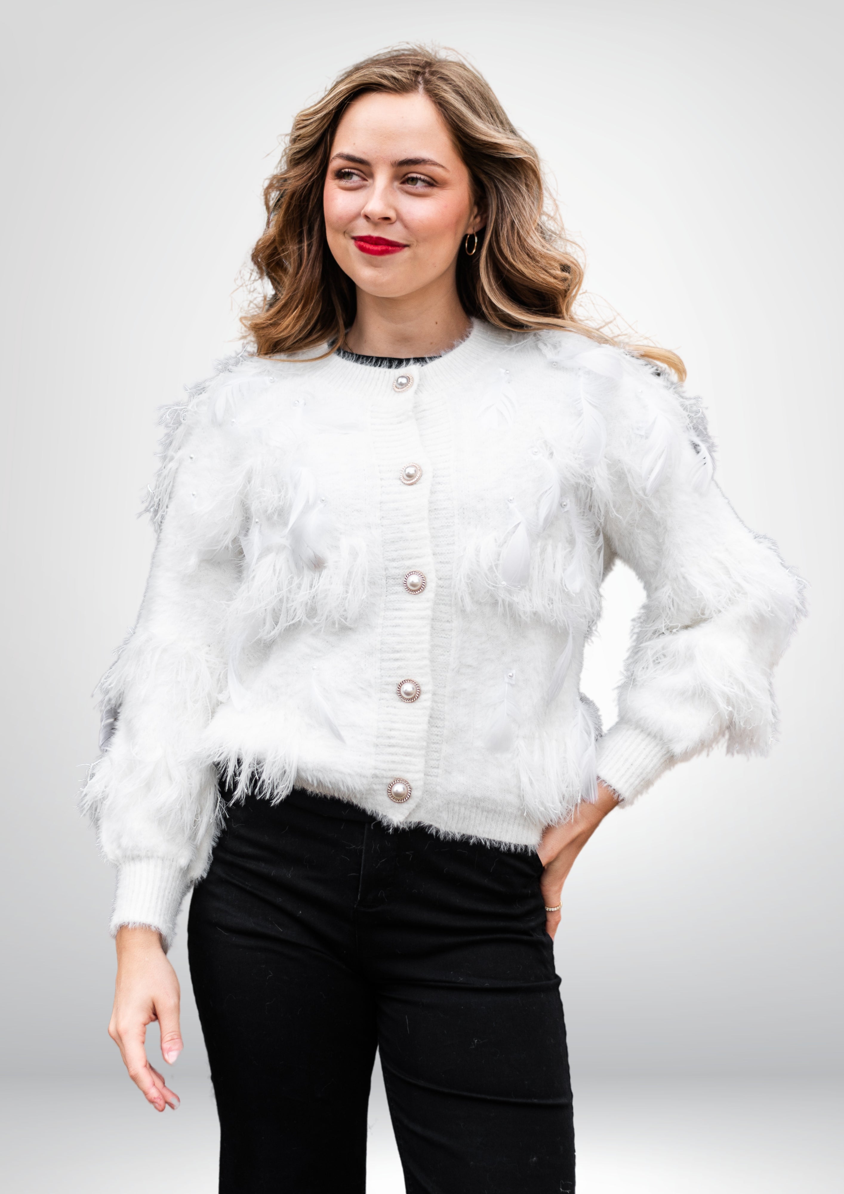 Roxanne Soft Cardi  Snow