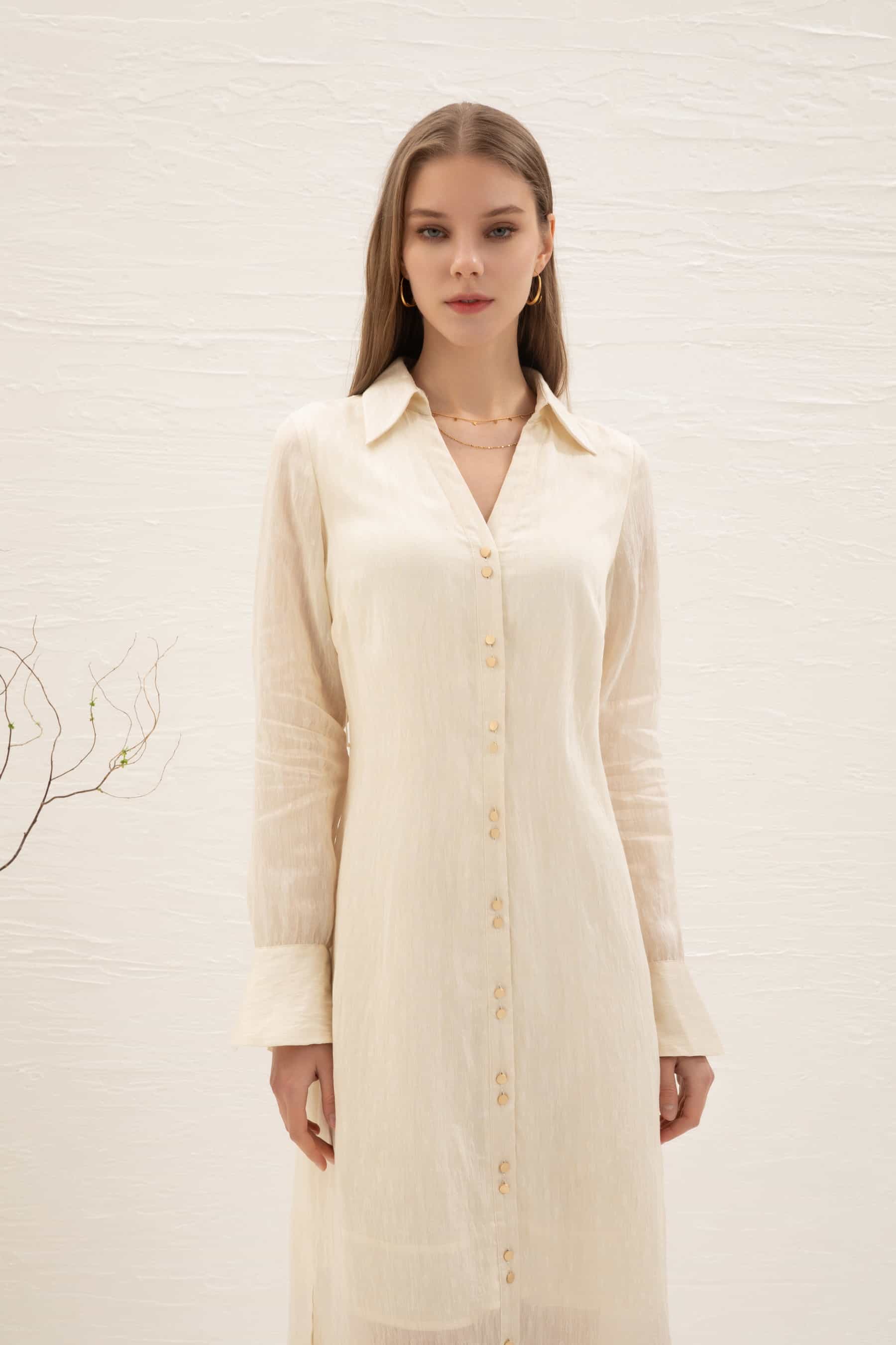 GDS Scarlette Belted Dress | Cream DRESSES autumn-winter BRUNCH Catch CREAM DRESSES GDS HOLIDAY L M RACES S SALE XL XS