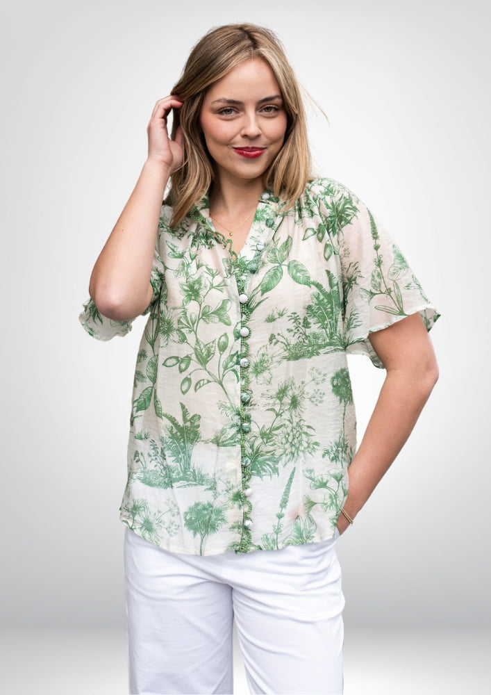 Idora  Blouse   | Green