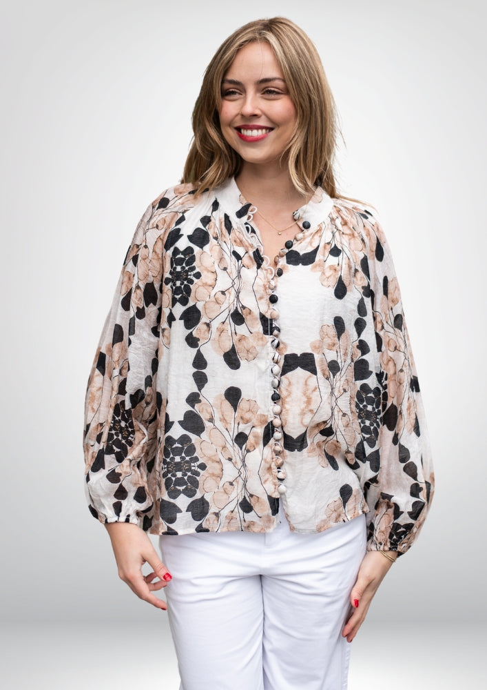 Stella Blouse  |  Beige