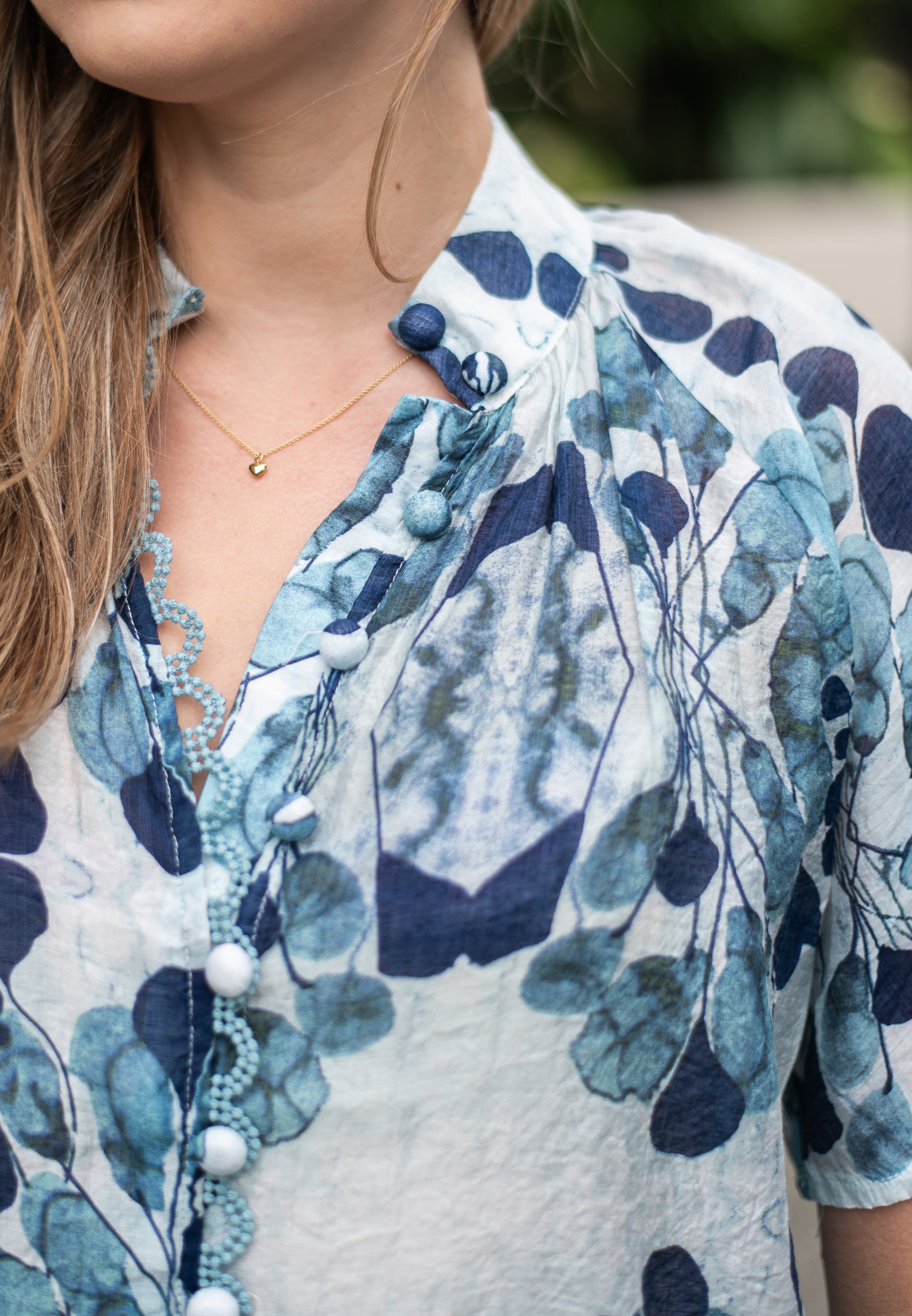 Isabella Blouse  |  Navy