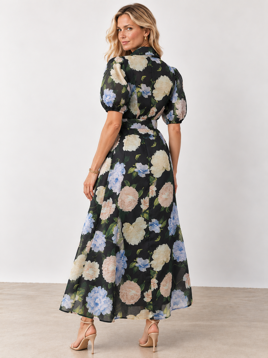 Greta Dress | Black Floral