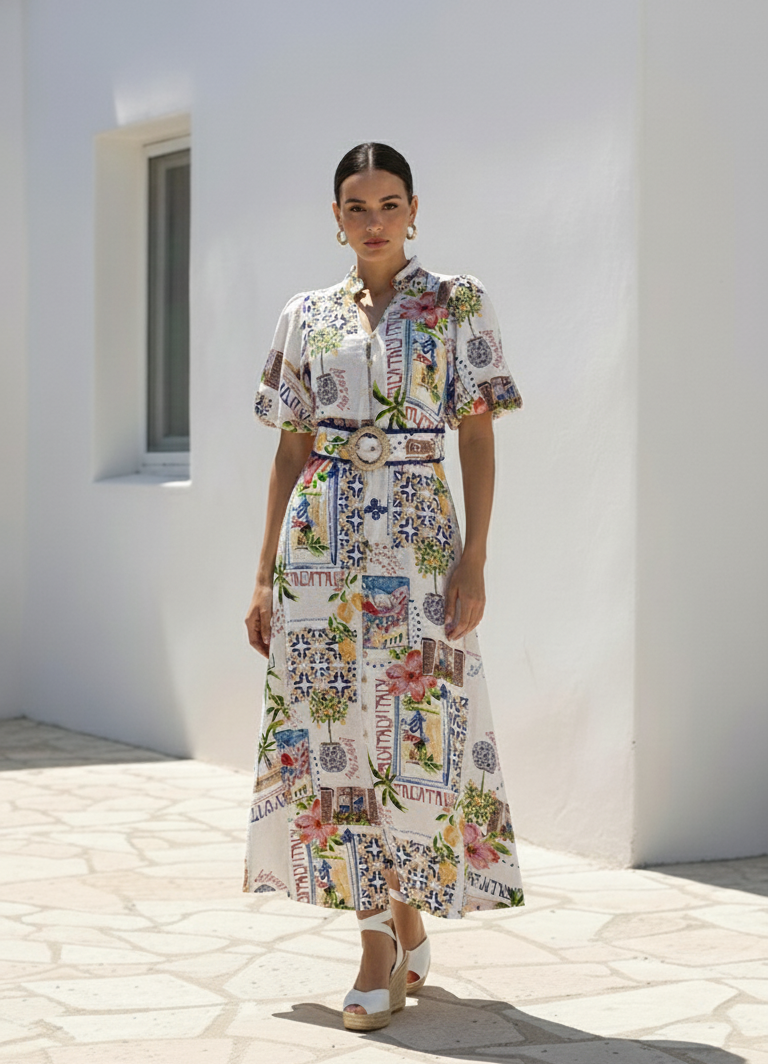 Amore Dress | Italy Print