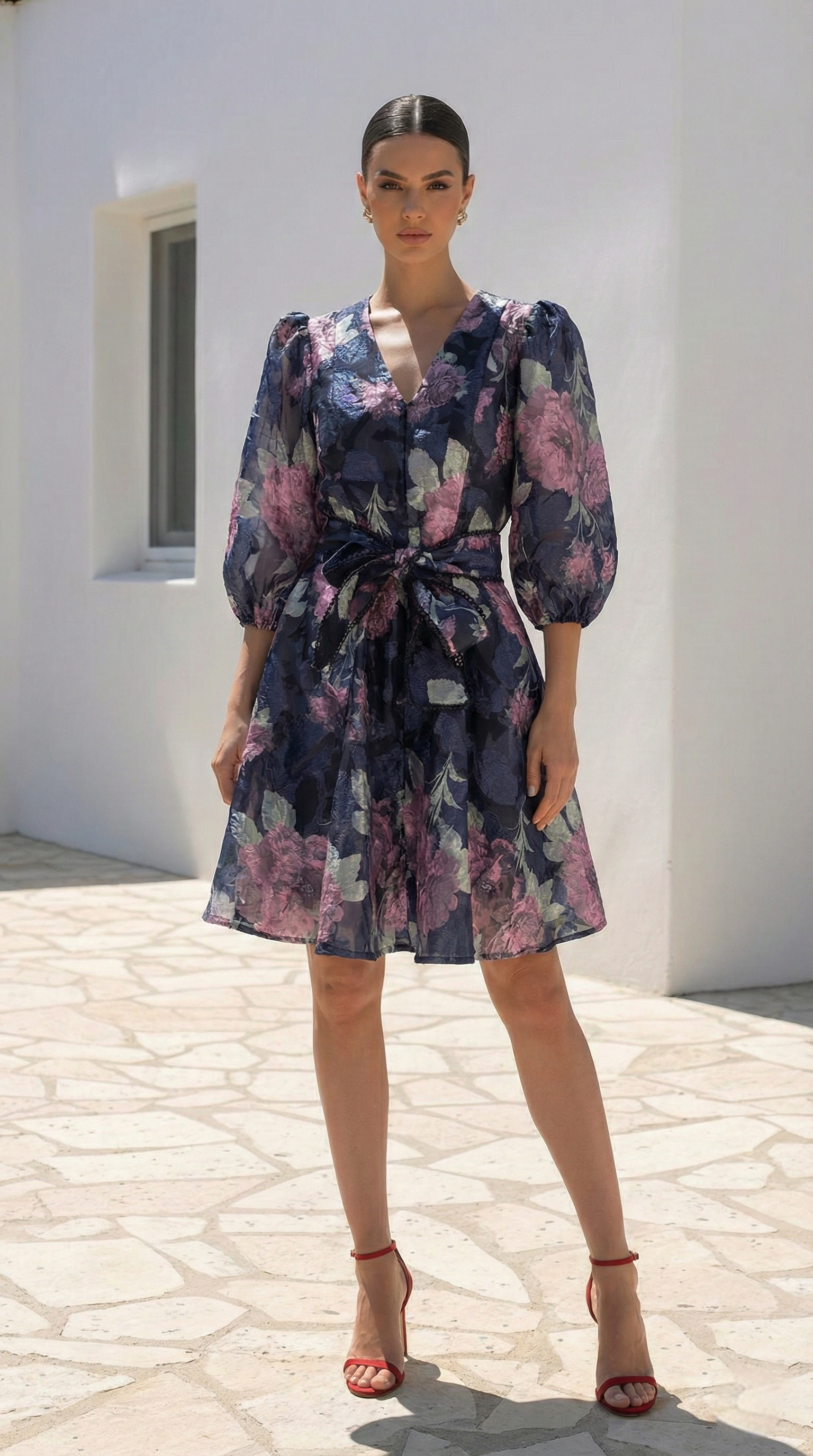 Morgan Short  Dress | Navy Floral