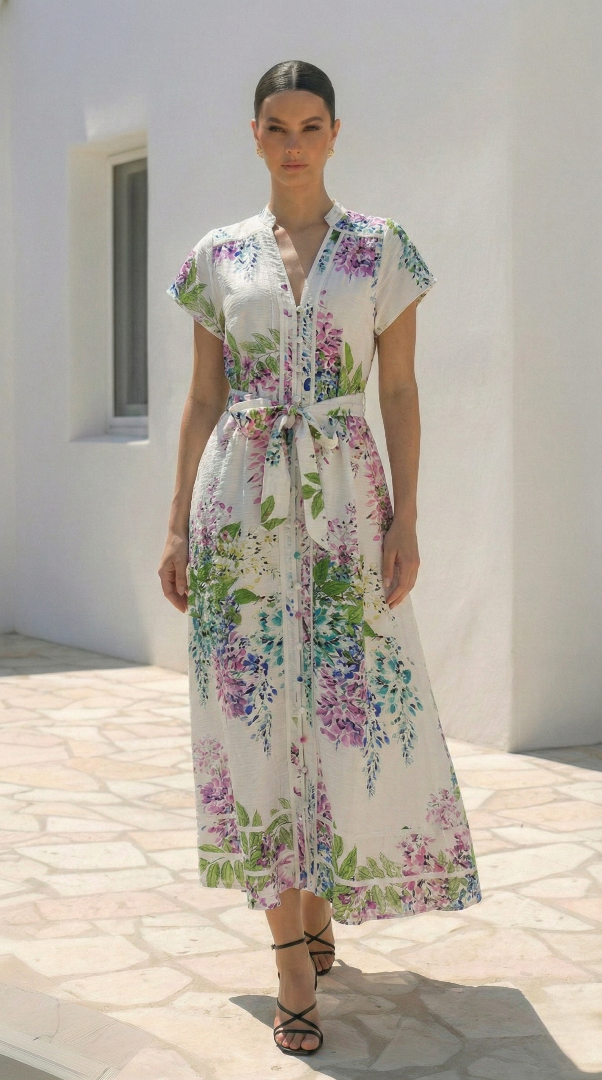 Elsa Dress  | White Floral