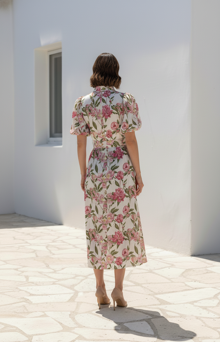 Poplin Dress  | Rose