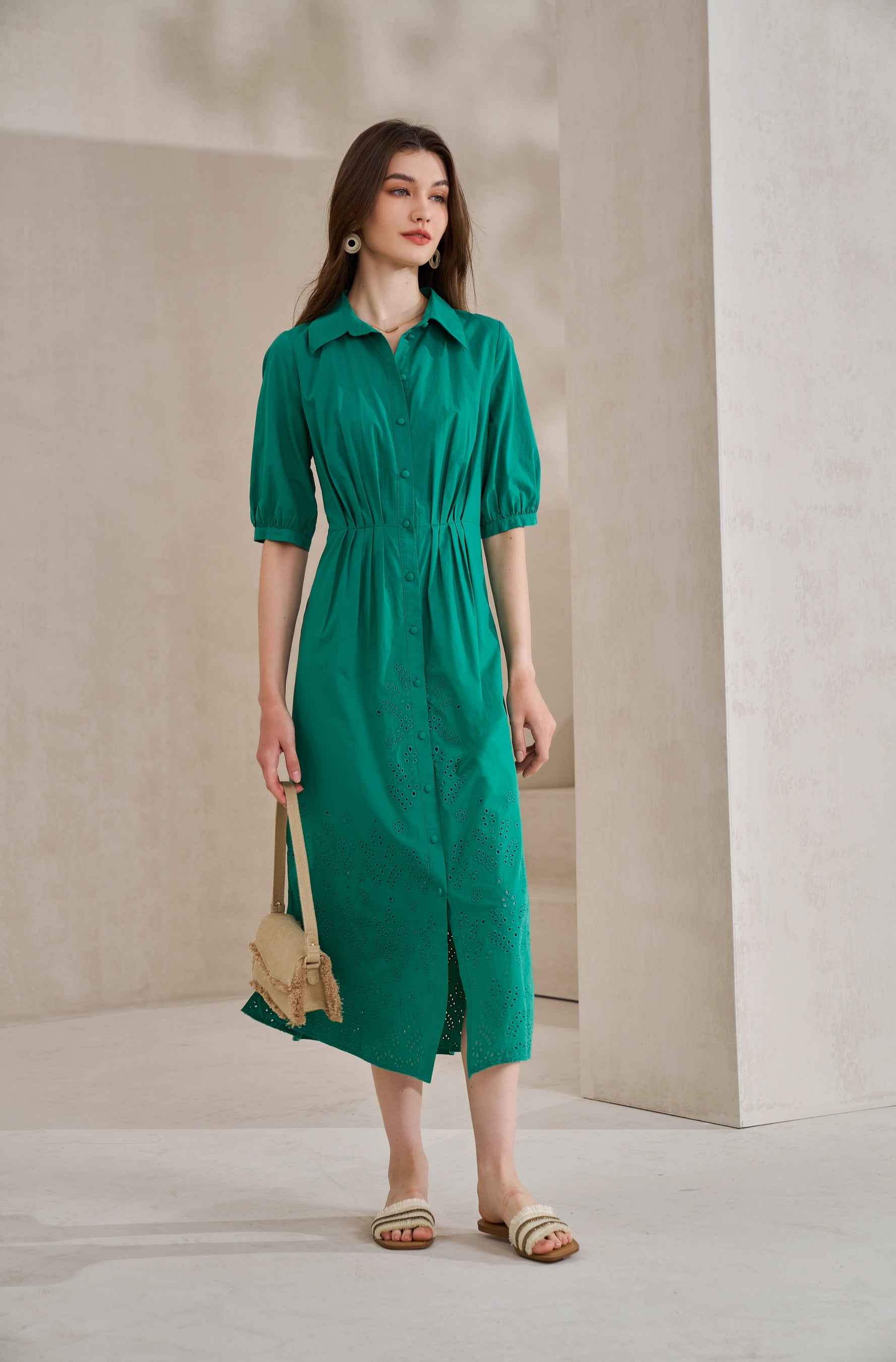 GDS Raven Tencel Long Dress | Sea Green DRESSES 10 12 14 16 8 GDS GREEN L M S XL XS