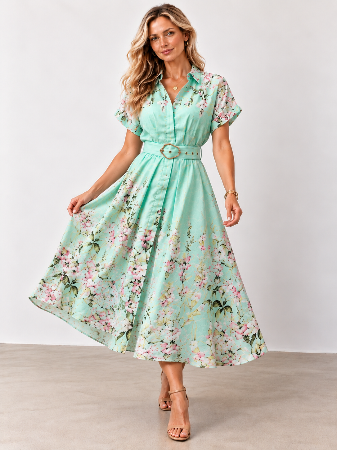 Marnie  Dress | Mint  Floral