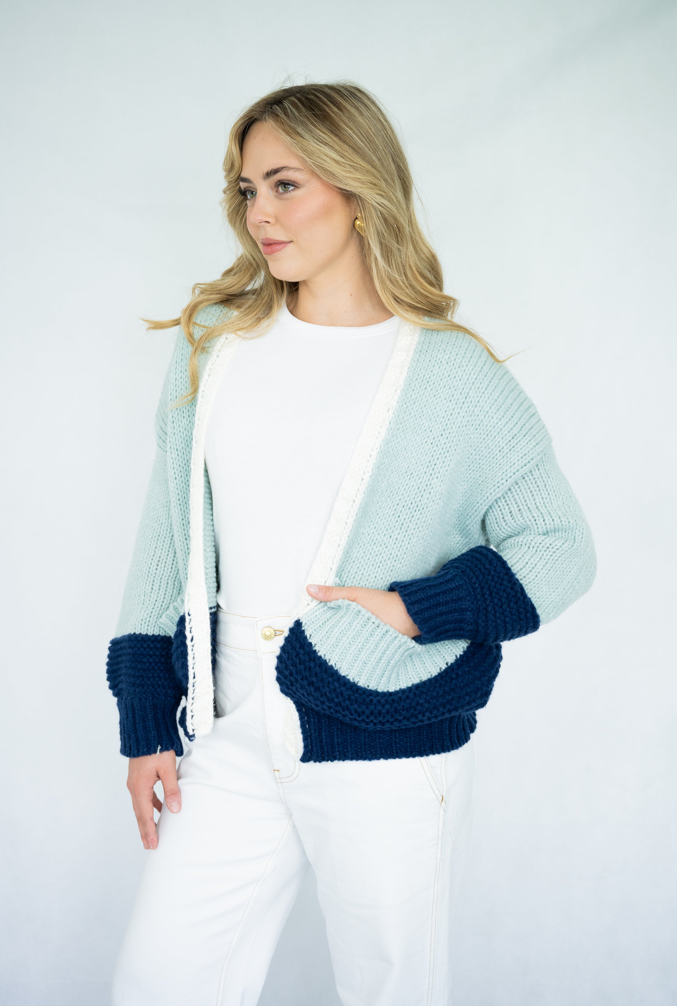 Sage Cardigan  | Blue