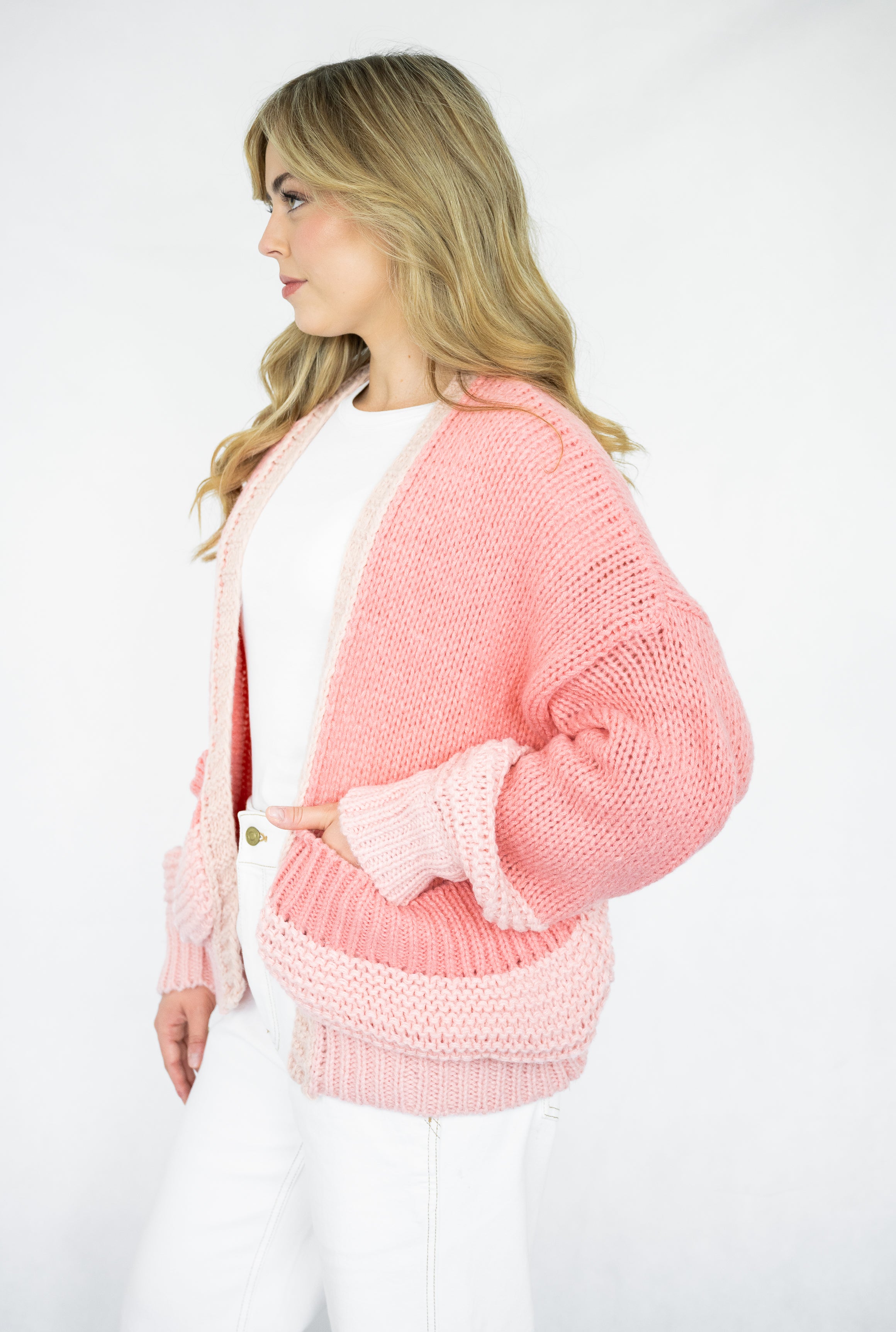 Sage Cardigan  | Pink