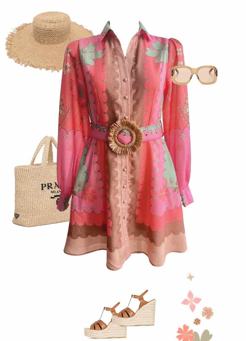 Paloma Linen Short  Dress   |  Watermelon