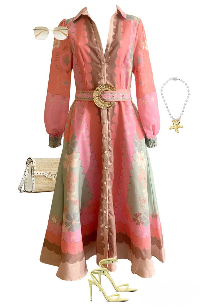 Paloma Linen  Dress   |  Watermelon