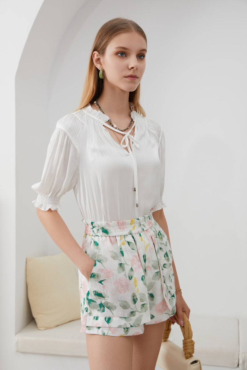 GDS Lydie Linen Shorts | Print SHORTS ESS22 GDS L M PRINT S SALE 40 % XS