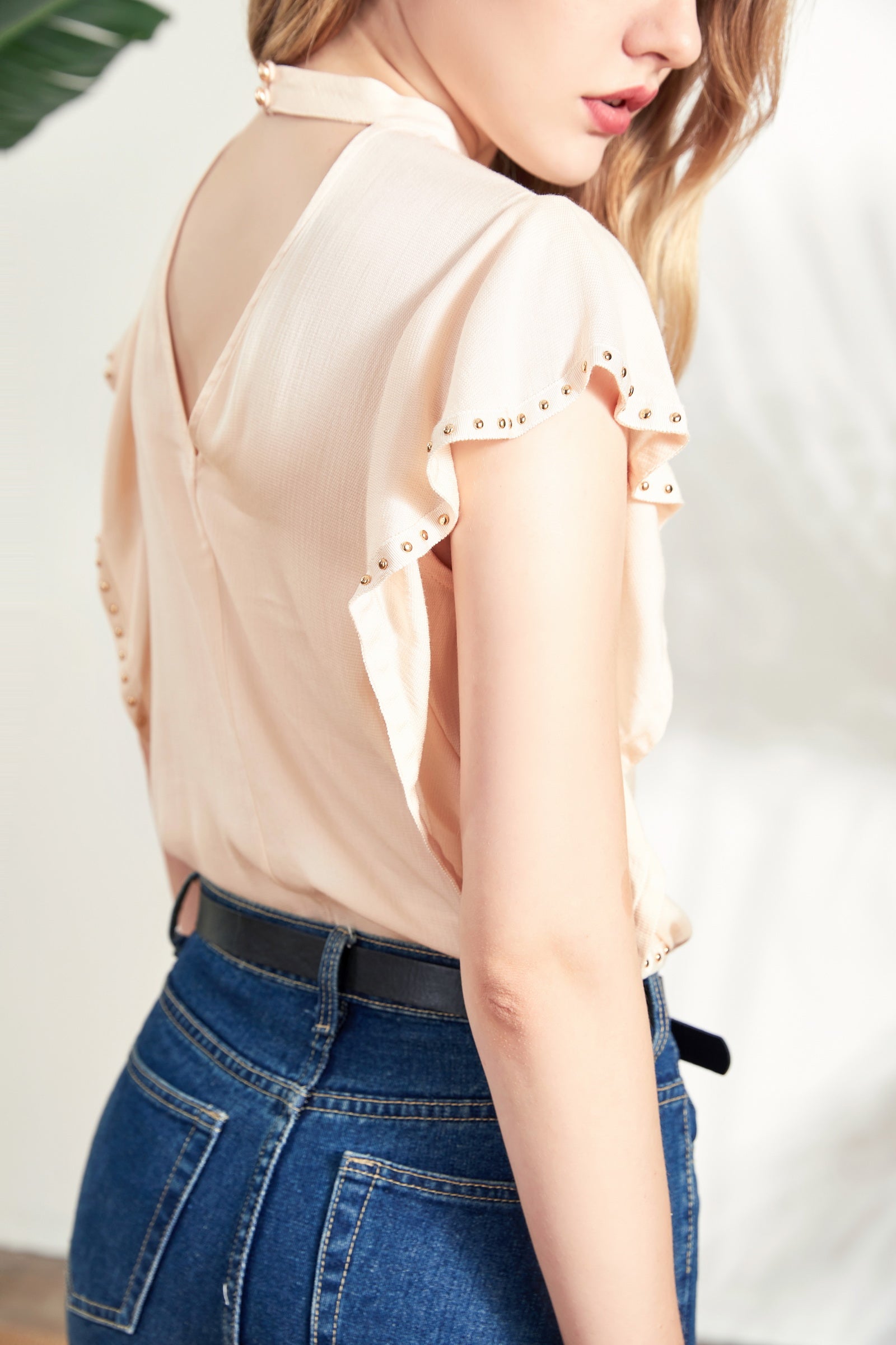 GDS Tahari Blouse | Blush BEIGE L M S SALE 40 % XS