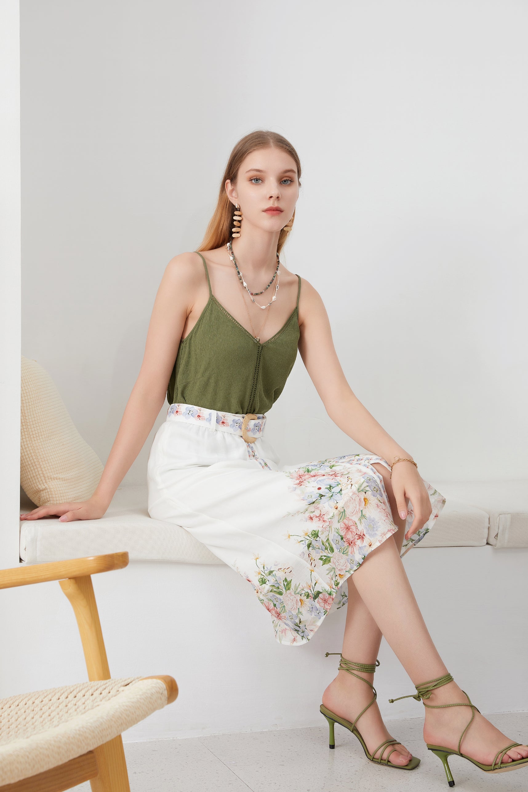 GDS Avril Top | Green TOPS BRUNCH CASUAL Catch DRESSES ESS22 GDS GREEN HOLIDAY L M S SALE 40 % SPRING-SUMMER TOPS WORK XS