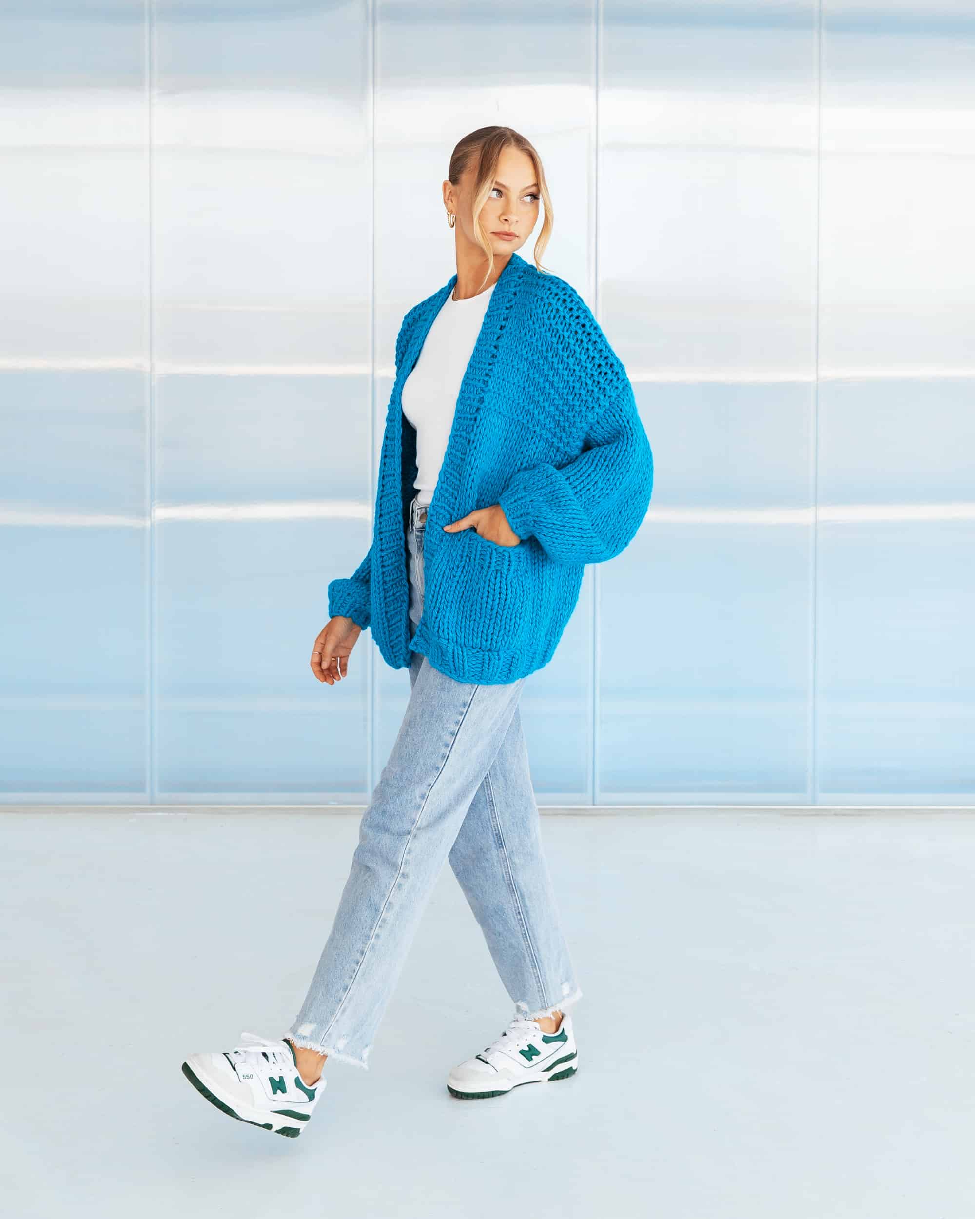 Rosetti Handmade Cardi | Blue CARDIGAN autumn-winter BLUE KNIT M - L S - M SALE stellino