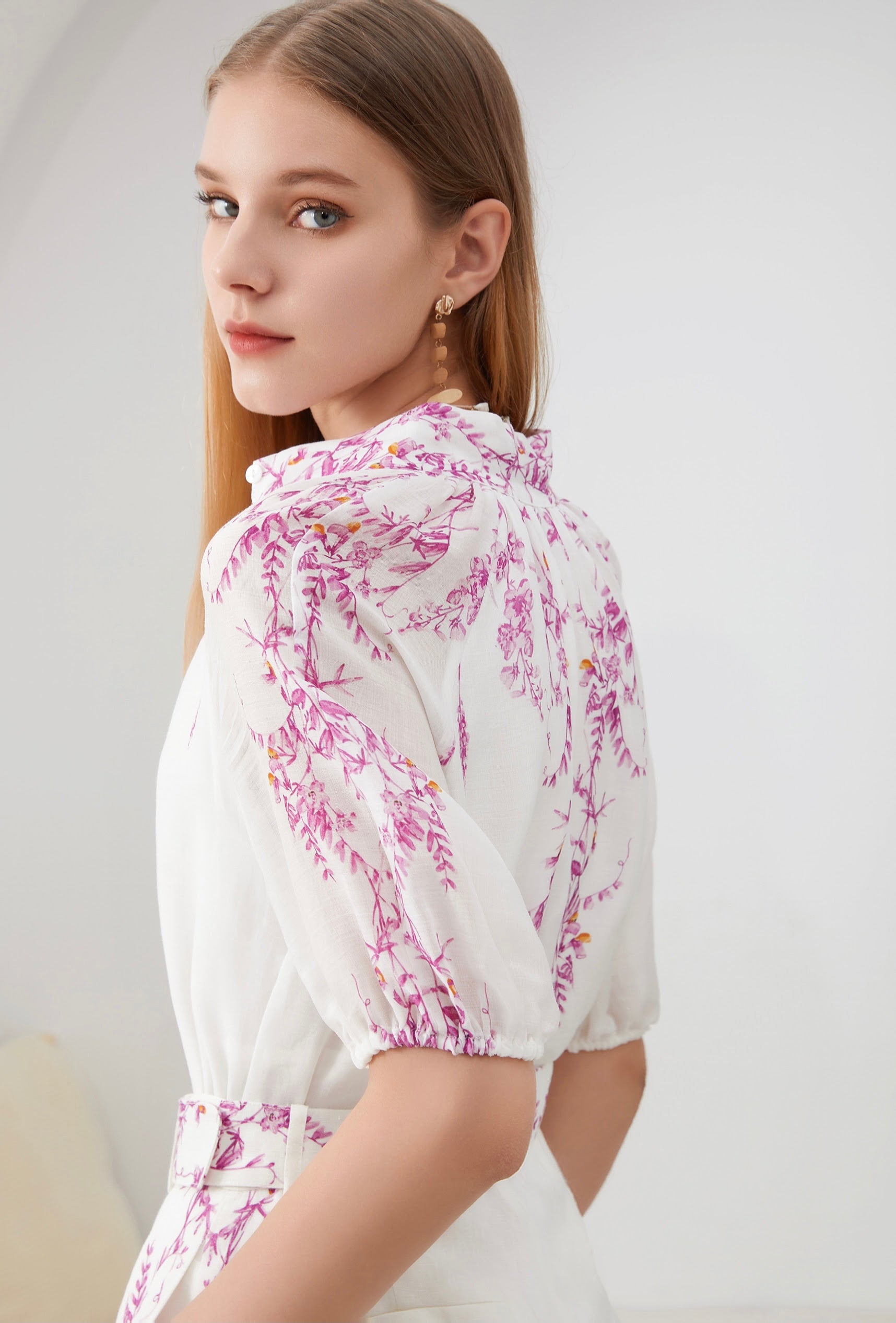 GDS Nicolette Linen Blouse | Violet Apparel & Accessories GDS L M S SALE XS